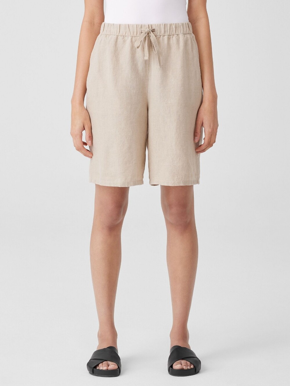 Eileen Fisher 100% Organic Linen Shorts